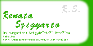 renata szigyarto business card